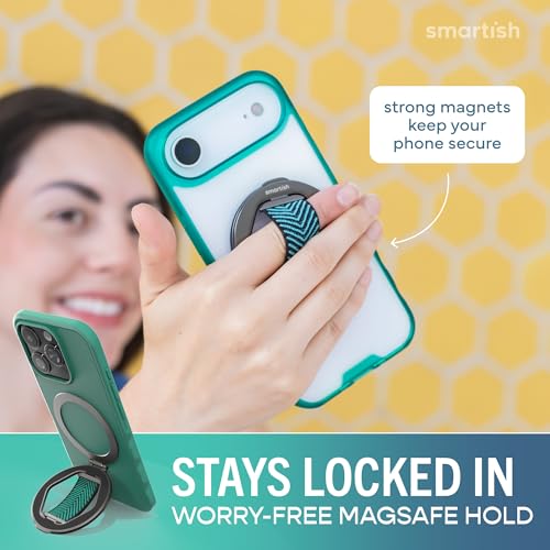 Smartish MagSafe Phone Grip, Quickstand, Kickstand Ring Holder, Green - color: So Jaded