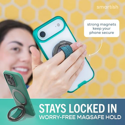 Smartish MagSafe Phone Grip, Quickstand, Kickstand Ring Holder, Green - color: So Jaded