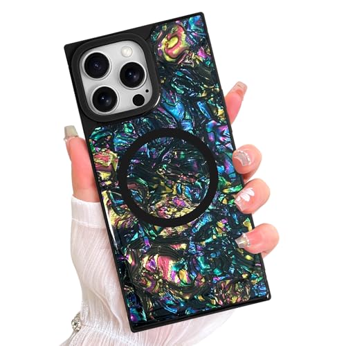 AIGOMARA Magnetic Rectangle for iPhone 14 Pro Case, Abalone Shell - color: Abalone, size: iPhone 14 Pro