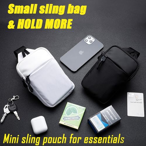 USHAKE Active Gear Combo: Fanny Pack with Multi-Zip Pockets and Mini Sling Bag for Outdoor Adventures and Everyday Style