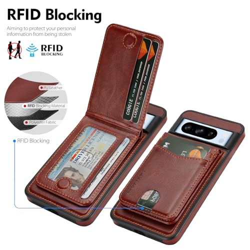 SkyEagle for MagSafe Google Pixel 8 Pro Wallet Case,Brown - color: Brown, size: Google Pixel 8 Pro 6.7"
