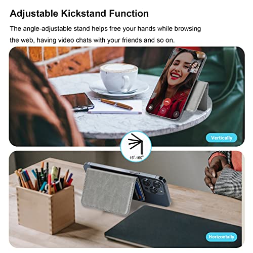 Bocasal for MagSafe Card Wallet for iPhone, Grey - color: Gray