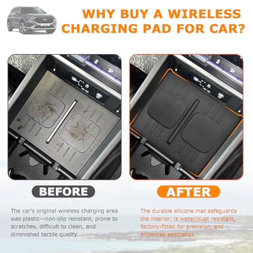 Center Console Wireless Charging for 2024-2026 Santa Fe Accessories - size: For Santa Fe 2024-2026