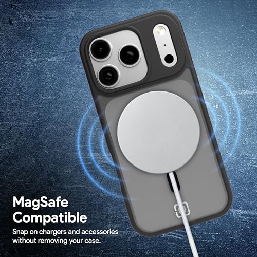 Incipio - Fog iPhone 17 Pro, Magsafe Compatible Phone Case, 10ft Drop Tested, Ultra Durable & Shock Absorbing, Scratch Resistant & Slim Profile (Black) - color: Black, size: iPhone 17 Pro