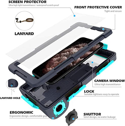 2026 Waterproof Snorkeling Phone Case, Underwater Phone Case for iPhone 17/16/15/14/13 Pro Max Plus,Galaxy S10-S25 Plus/Ultra, A21-A56 [50ft/15m] Photo&Video Cover for iPhone Samsung
