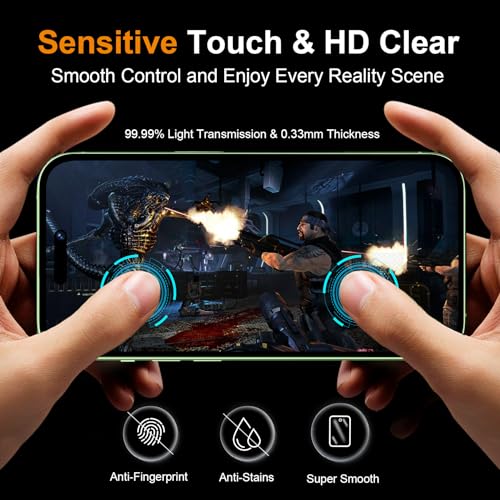 QHOHQ 3 Pack Privacy Screen Protector for iPhone 15 Plus [6.7 Inch] with 3 Pack Camera Lens Protector, Anti Spy Tempered Glass Film, 9H Hardness, HD, Bubble Free, Case Friendly - Black - size: iPhone 15 Plus 6.7 Inch