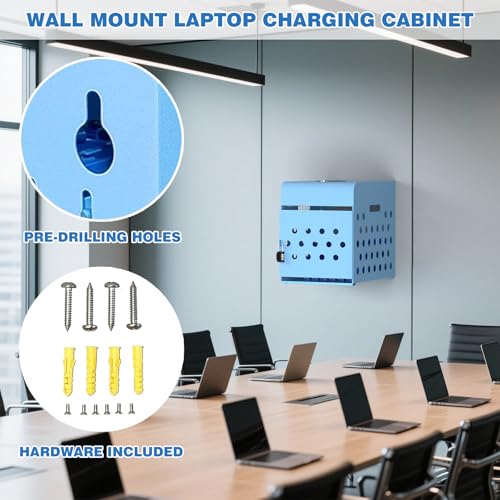 POCHAR 8-Unit Charging Cabinet for Chromebooks & Tablets Up to 14" Screens - size: 8 Chromebooks/Laptops