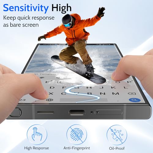 Fotbor [Ultra-Shield 26° True Privacy Screen Protector for Samsung Galaxy S24 Ultra (2-Pack), Ultrasonic Fingerprint Compatible, 9H+ Elite Matte AG Etched Glass, [Installation Master Kit] - size: Samsung Galaxy S24 Ultra-6.9 inch