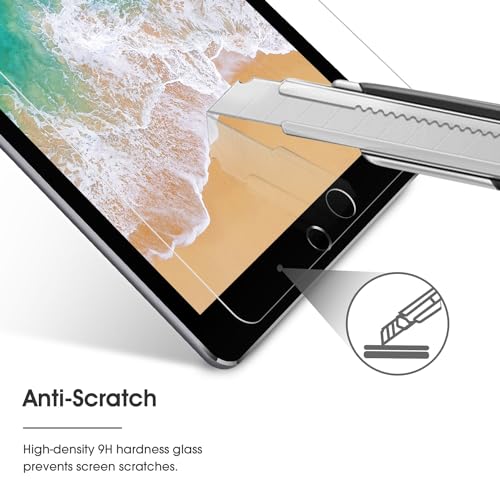 OMOTON 3 Pack Screen Protector for iPad 6th 5th Generation, Tempered Glass Screen Protector Compatible with Apple iPad Pro 9.7 / iPad Air 2 / iPad Air 9.7 Inch with Alignment Frame, Case Friendly - size: iPad 9.7'' Gen 6/5
