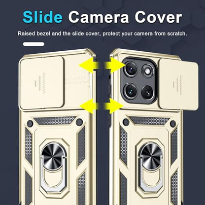 for Moto G Stylus 5G 2026/2025 Case Built in Slide Camera Cover - color: Gold, size: Moto G Stylus 5G 2026/2025
