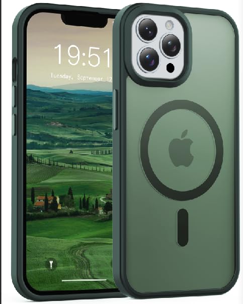 for iPhone 13 Pro Max Case, Compatible with Magsafe, Anti-Yellowing, Military-Grade Protection, Shockproof Slim Magnetic Phone Case Cover, Forest Green - color: Forest Green, size: iPhone 13 Pro Max