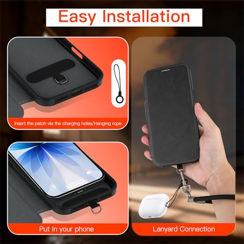 Wallet Phone Case Crafted for iPhone 17 Gray | PU Leather Phone Case Flip Cover Wrist Strap Card Holder Slots - color: Gray-2, size: iPhone 17