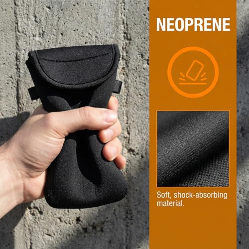 Universal Neoprene Phone Pouch Cell Case Sleeve with Neck Strap Lanyard Holder for Cellphone, Around Neck Carrying Case for Seniors with the Belt Clip Loop and Secure Fit Black