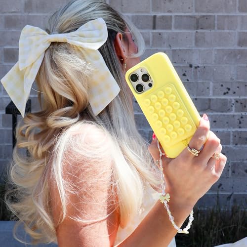 Velvet Caviar Suction Cup Phone Case Mount Compatible with MagSafe Devices Only - Magnetic Silicone Sticky Phone Grip Holder for iPhone Back of Phone - Mirror Gripper (Butter Yellow) - color: Butter Yellow