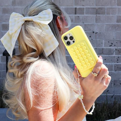 Velvet Caviar Suction Cup Phone Case Mount Compatible with MagSafe Devices Only - Magnetic Silicone Sticky Phone Grip Holder for iPhone Back of Phone - Mirror Gripper (Butter Yellow) - color: Butter Yellow
