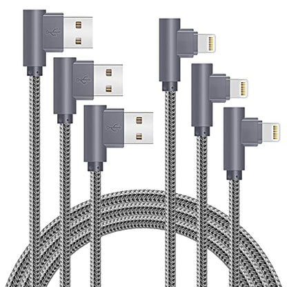 APFEN 3Pack 6FT 90 Degree iPhone Charging Cable for iPhone 14 - size: 6FT