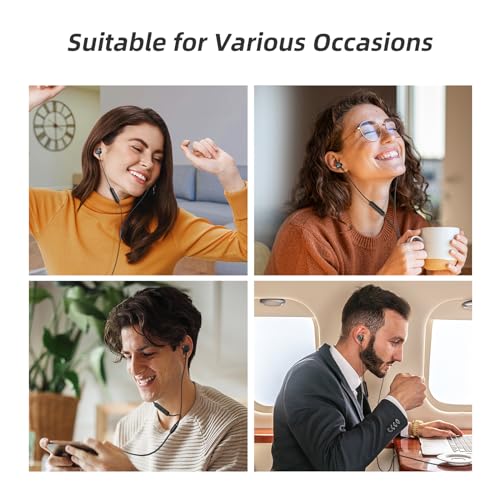 MORMOQUE EP-06 USB Type C Earbuds in-Ear Wired Earphones,Built-in HD Microphone Magnetic Headphones, Clear Sound Quality bass Noise Cancelling Ear Buds