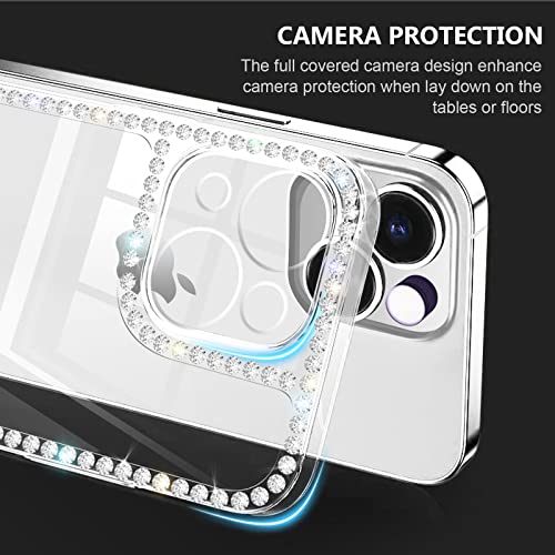Compatible with iPhone Xr Case Clear for Women Girls 3D Glitter Sparkle Bling Case Luxury Shiny Cute Crystal Charms Rhinestone Diamond Bumper Soft TPU Cover Case for iPhone Xr - size: iPhone Xr