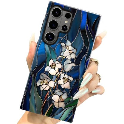 Case for Samsung Galaxy S26 Ultra,Camera Protection Soft Glossy Phone Case - Lily Wild Flower Stained Glass - color: Lily Wild Flower Stained Glass, size: Samsung Galaxy S26 Ultra