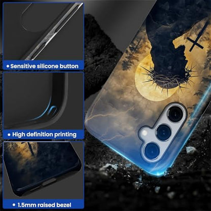 CARLOCA Case for Samsung Galaxy S25 FE,Faith Inspired Christians Scripture Design- Hybrid Dual Protection Soft TPU + Hard PC, Shockproof Anti-Scratch Cover Men Women Stylish Protective Phone Case - color: Faith Inspired Christians Scripture, size: Galaxy