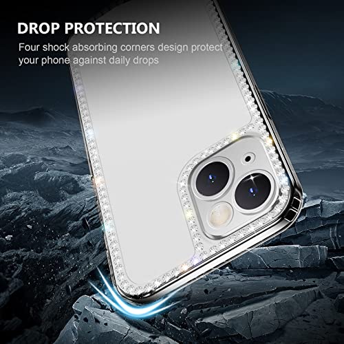 Compatible with iPhone 11 Bling Case for Women Girls 3D Glitter Sparkle Bling Case Luxury Shiny Cute Crystal Charms Rhinestone Diamond Bumper Soft TPU Clear Protective Case for iPhone 11 - size: iPhone 11