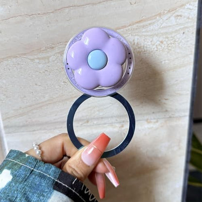 Lovely Flower Shape Phone Grip Compatible with Magsafe, Purple