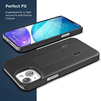 Encased DuraClip Holster Designed for iPhone 14 Case with Belt Clip and Kickstand (Matte Black) - size: iPhone 14