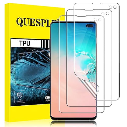 3 Pack TPU Screen Protector for Samsung Galaxy S10 Plus [Not Glass] - size: Galaxy S10 Plus