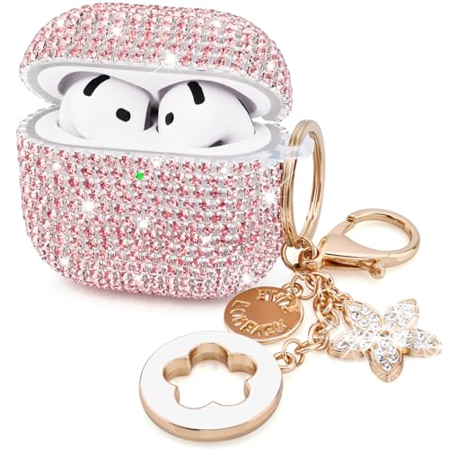 VISOOM Airpods 5 4 Cases iPods 4/5 Cover for Women,Unique Jewelry Design - color: J-Sakura Pink, size: Airpods 4/5(2024/2026)