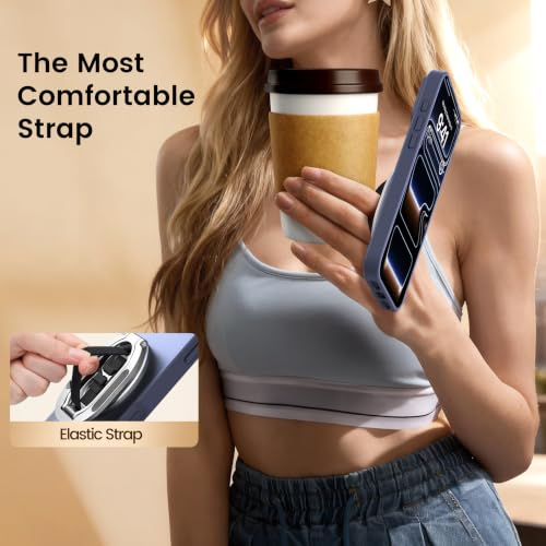 Foldable Double Sided Magnetic Phone Grip Kickstand for Magsafe - color: Silver