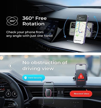 LISEN Magnetic Phone Holder for Car Phone Holder with Upgraded Clip, Magnet Air Vent Magnetic Car Phone Holders Mount for Your Car Automobile Cradles, Soporte De Telefono para Carro, Blue - color: Blue