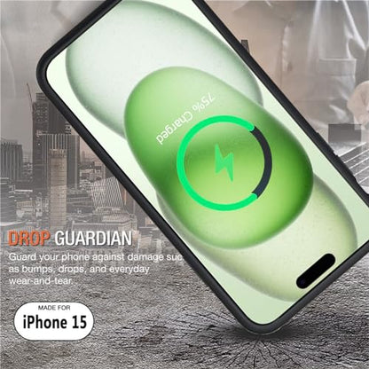 Battery Case for iPhone 15, Upgraded 10000mAh Rechargeable Portable Charging Case with Wireless Charging Compatible for iPhone 15 (6.1 inch) with Carplay Extended Battery Pack Charger Case (Black) - size: iPhone 15 -10000mAh