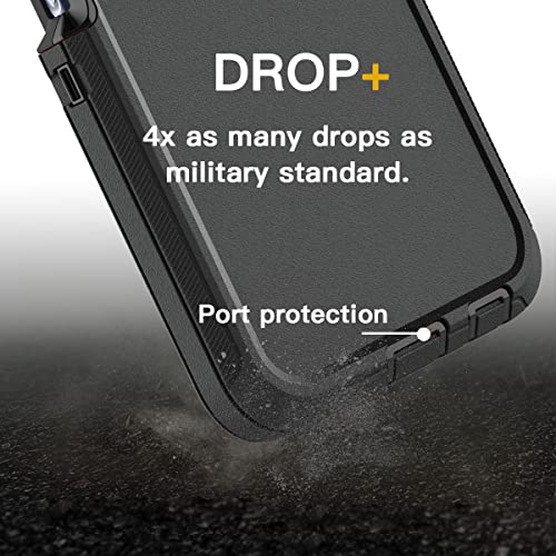 AICase for Galaxy A03S Case,Heavy Duty Drop Protection Full Body Rugged Shockproof/Dust Proof 3-Layer Military Protective Tough Durable Phone Cover for Samsung Galaxy A03S(US Version) Black - color: Black