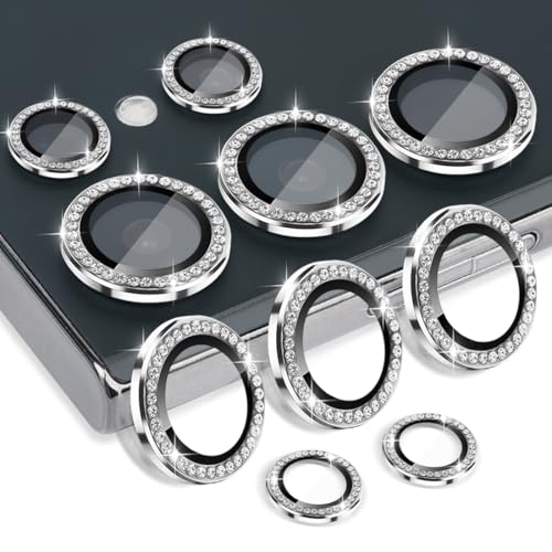Camera Lens Protector for Samsung Galaxy S25 Ultra, Diamond Silver - color: Diamond Silver