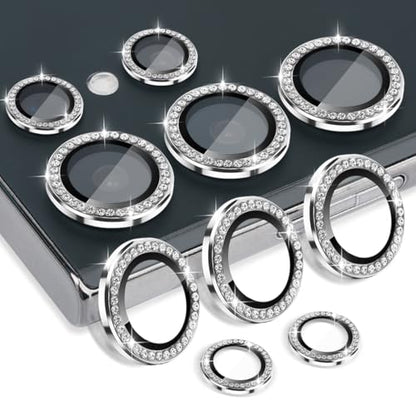 Camera Lens Protector for Samsung Galaxy S25 Ultra, Diamond Silver - color: Diamond Silver