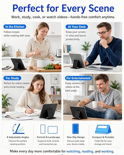 JIFANPAUL Foldable Phone & Tablet Stand Compatible with iPhone/iPad - size: L