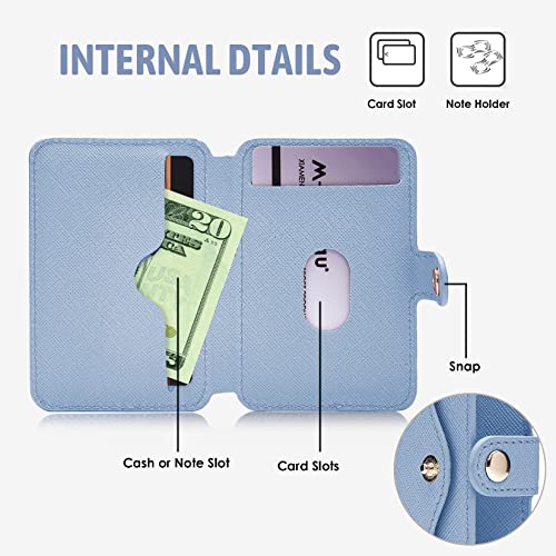 Wallet for Men,Phone Wallet Stick on for Cases, Adhesive Credit Card Holder - color: Sky Blue