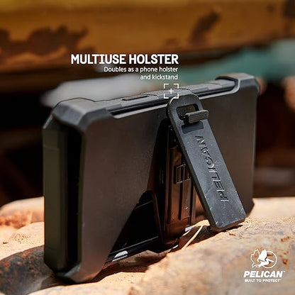 Pelican Shield Series - iPhone 15 Pro Case 6.1" [Compatible with MagSafe] [21ft Military Grade Drop Protection] Magnetic Charging Phone Case Cover with Belt Clip Holster Kickstand - Black - color: Shield Black, size: iPhone 15 Pro