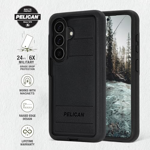 Pelican Voyager Samsung Galaxy S26 Case - Rugged Phone Case - Black | Magnetic & Wireless Charging Case with 24ft Military-Grade Drop Protection & Belt Clip Holster for Samsung Galaxy S26 - color: Voyager Black, size: Samsung Galaxy S26