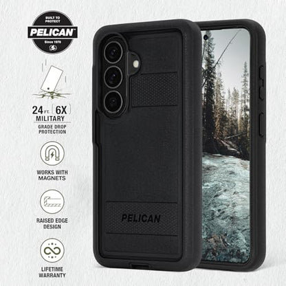 Pelican Voyager Samsung Galaxy S26 Case - Rugged Phone Case - Black | Magnetic & Wireless Charging Case with 24ft Military-Grade Drop Protection & Belt Clip Holster for Samsung Galaxy S26 - color: Voyager Black, size: Samsung Galaxy S26