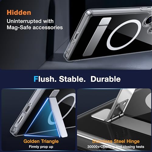 for Samsung Galaxy S25 Ultra Case with MagSafe - color: Clear, size: Galaxy S25 Ultra with Stand