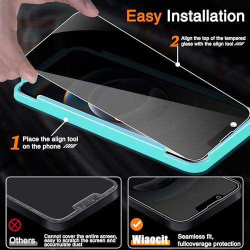 Wiaocit Tempered Glass Privacy Screen Protector for iPhone 16e/iPhone 17e - size: iPhone 16e/iPhone 17e-6.1 Inch