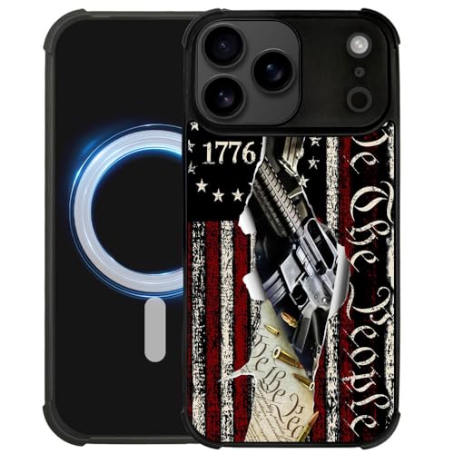 DJSOK Case for iPhone 17 Pro Max,Compatible with MagSafe,Anti-Scratch Shockproof Case,Classic American Flag 1776 We The People - color: Classic American Flag 1776 We The People, size: IPhone 17 Pro Max