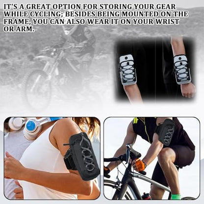 Electric Dirt Bike Phone Storage Bag Motorcycle Waterproof Pouch for Surron Light Bee Ultra Bee Tuttio Soleil 01 Yozma IN10 Ebike Racing Front Battery Frame（Blue） - color: Blue