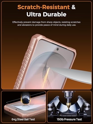 Vihibii for Samsung Galaxy S26 Ultra Case, 2X Screen Protector, Rose Gold | Card Holder (4 Cards), 9H Hardness, RFID Blocking, Slide Lens Cover, Military-Grade Drop Protection Wallet Case, Rose Gold - color: Rose Gold-SP