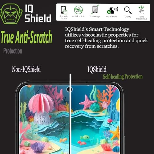 IQShield 2 Pack Screen Protector for Samsung Galaxy S22 5G 6.1 Inch, Easy Install, Anti-Scratch, Anti-Bubble, Clear TPU Film - size: 6.1-INCH