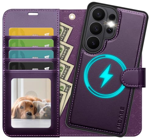 OCASE for Samsung Galaxy S26 Ultra Detachable Wallet Case with Card Holder, [2 in 1] PU Leather Flip Folio Case with RFID Blocking Stand Wrist Strap Shockproof Phone Cover 2026, Dark Purple - color: Dark Purple, size: Samsung Galaxy S26 Ultra