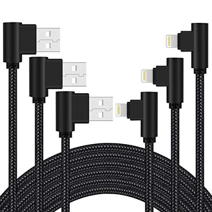 iPhone Charger 3 feet MFi Certified 90 Degree Lightning Cable 3 Pack - size: 3 FT