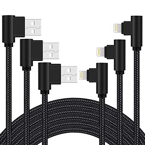 iPhone Charger 3 feet MFi Certified 90 Degree Lightning Cable 3 Pack - size: 3 FT