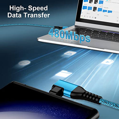 USB C Cable 3.1A Android Charger Fast Charging Right Angle for iPhone 17 16